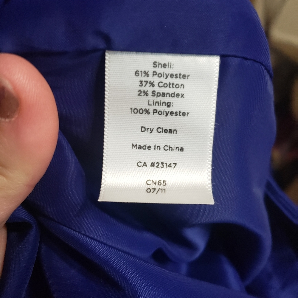 NWT Talbots 6p piercing blue satin maxi party skirt with pockets - Picture 7 of 8